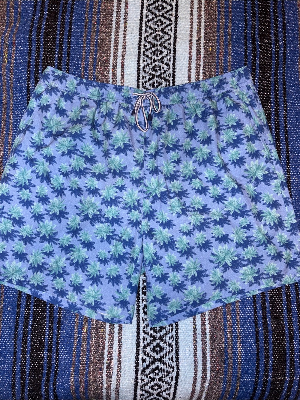 Peter Millar Palm Tree Pattern Swim Trunks